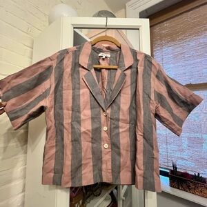 Madewell Crop Linen Shirt